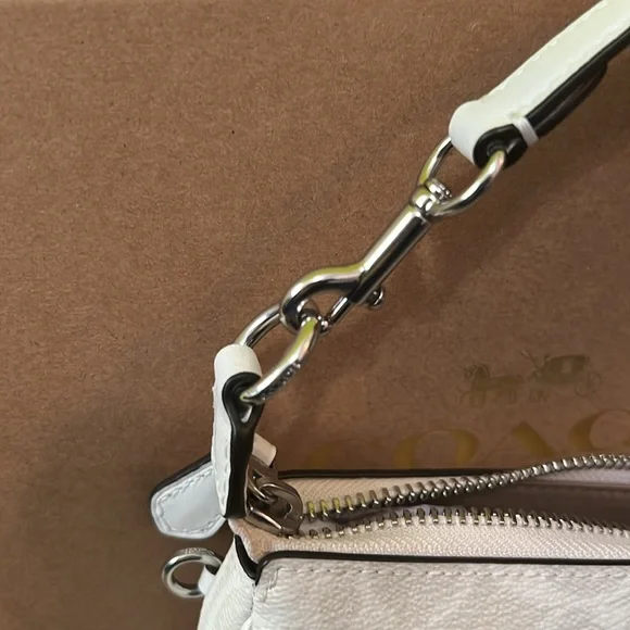 SALE Coach NWT Small Glacier White Wristlet Gift Set with Charms - Picture 4 of 9